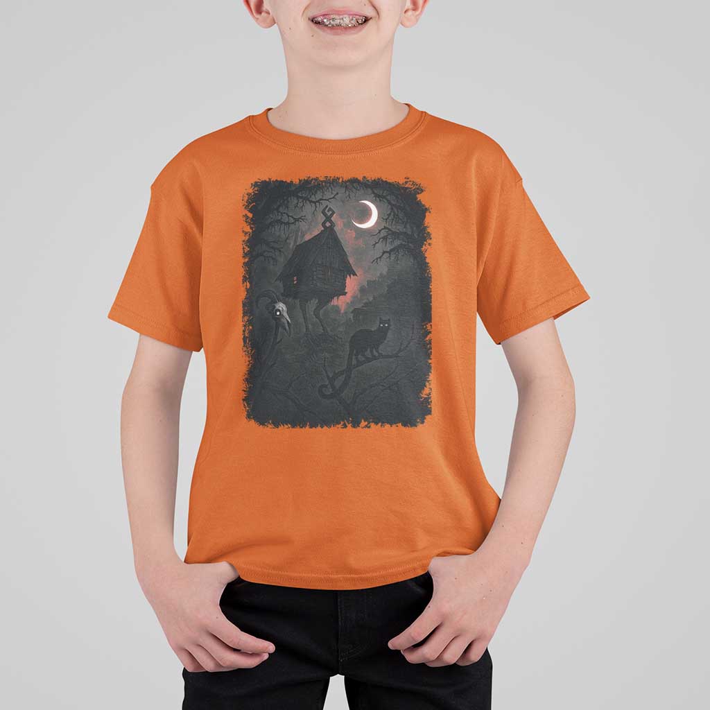 Baba Yaga House T Shirt For Kid Gothic Slavic Folklore Russia Fairy Tale - Wonder Print Shop
