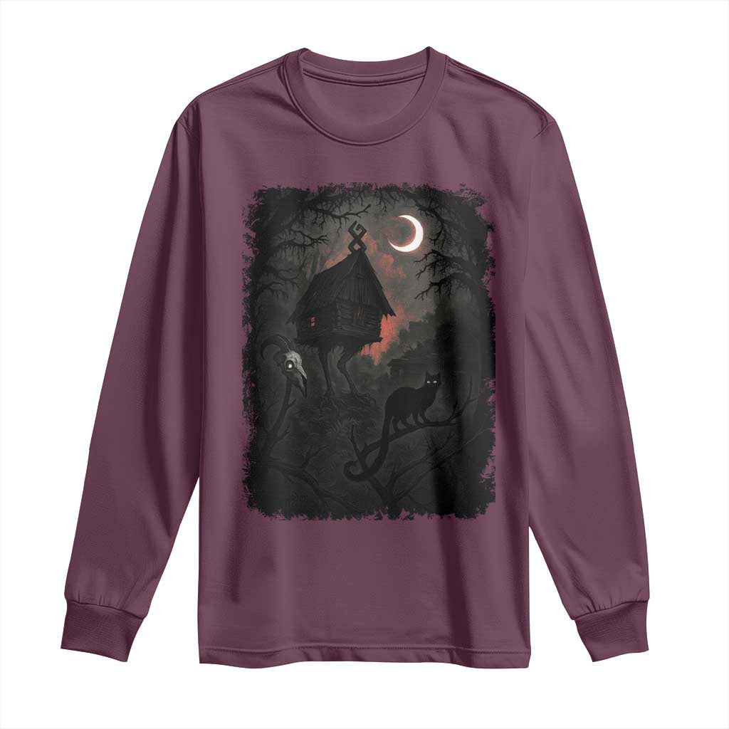 Baba Yaga House Long Sleeve Shirt Gothic Slavic Folklore Russia Fairy Tale - Wonder Print Shop