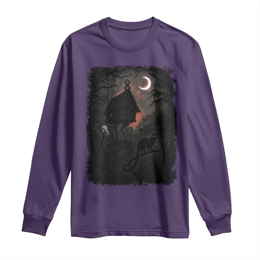 Baba Yaga House Long Sleeve Shirt Gothic Slavic Folklore Russia Fairy Tale - Wonder Print Shop