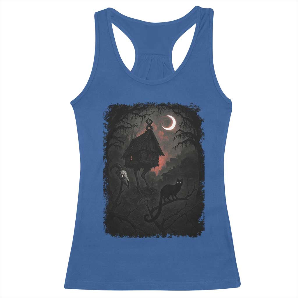 Baba Yaga House Racerback Tank Top Gothic Slavic Folklore Russia Fairy Tale - Wonder Print Shop