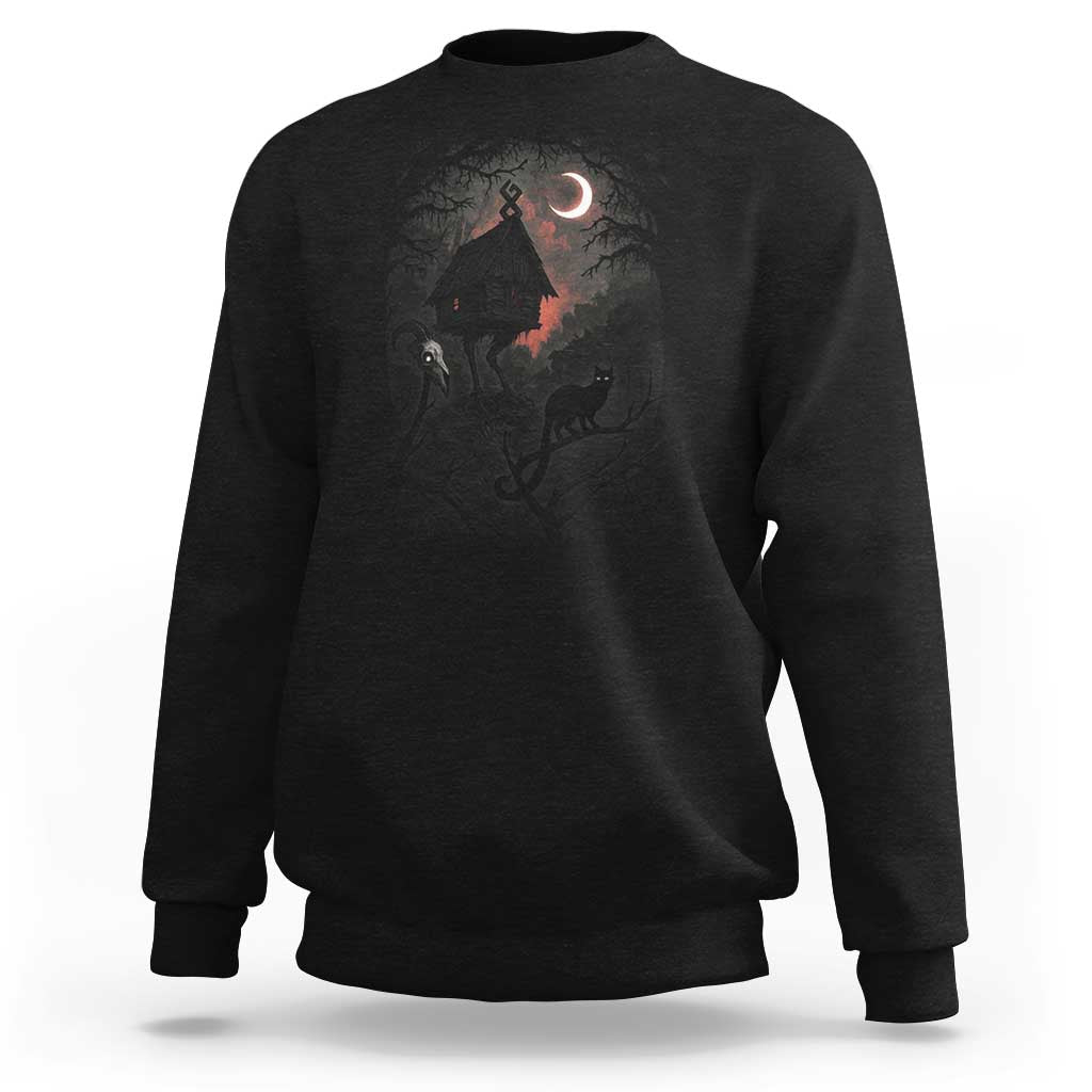Baba Yaga House Sweatshirt Gothic Slavic Folklore Russia Fairy Tale - Wonder Print Shop