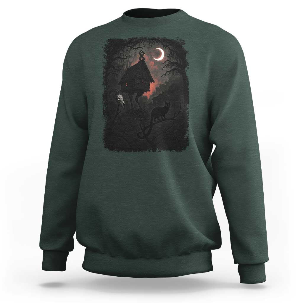 Baba Yaga House Sweatshirt Gothic Slavic Folklore Russia Fairy Tale - Wonder Print Shop
