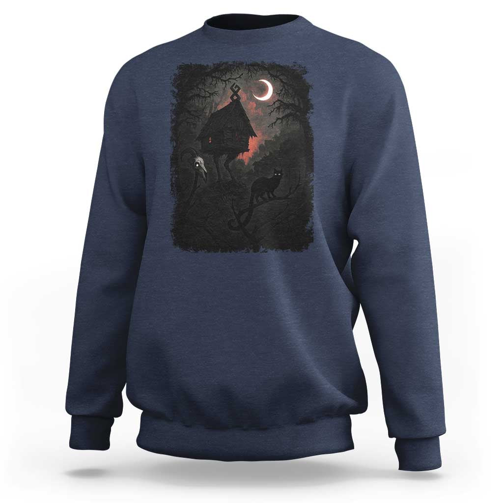 Baba Yaga House Sweatshirt Gothic Slavic Folklore Russia Fairy Tale - Wonder Print Shop
