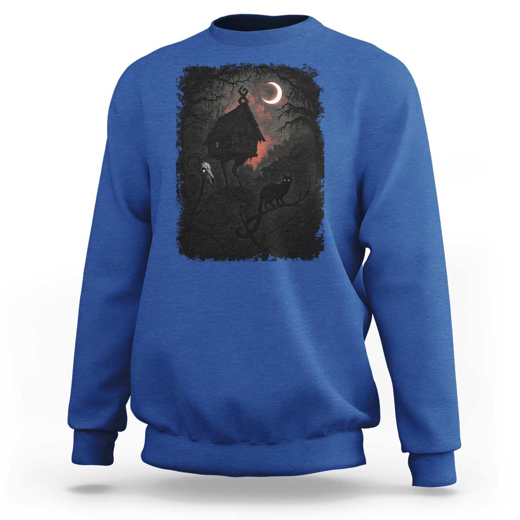 Baba Yaga House Sweatshirt Gothic Slavic Folklore Russia Fairy Tale - Wonder Print Shop