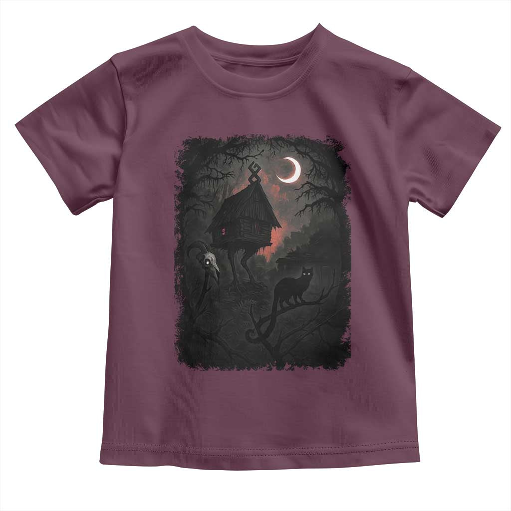 Baba Yaga House Toddler T Shirt Gothic Slavic Folklore Russia Fairy Tale - Wonder Print Shop