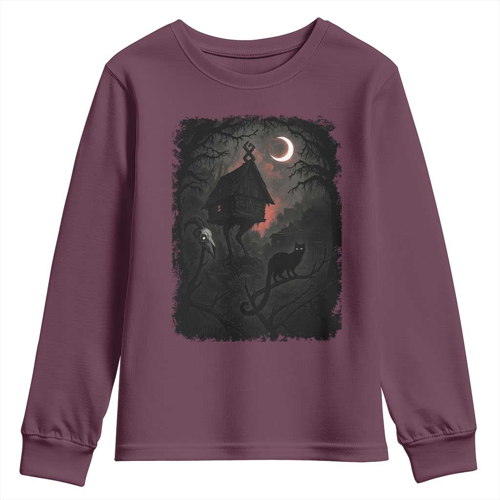 Baba Yaga House Youth Sweatshirt Gothic Slavic Folklore Russia Fairy Tale - Wonder Print Shop