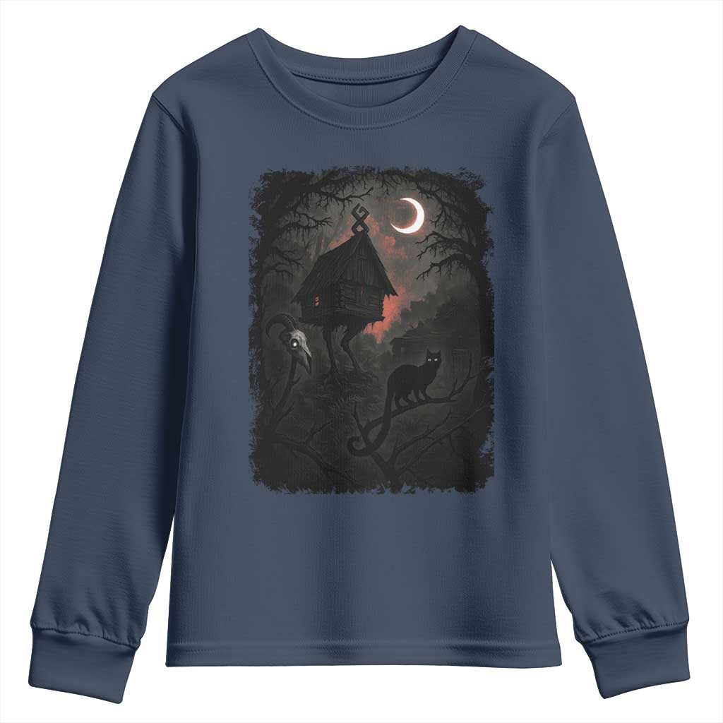 Baba Yaga House Youth Sweatshirt Gothic Slavic Folklore Russia Fairy Tale - Wonder Print Shop