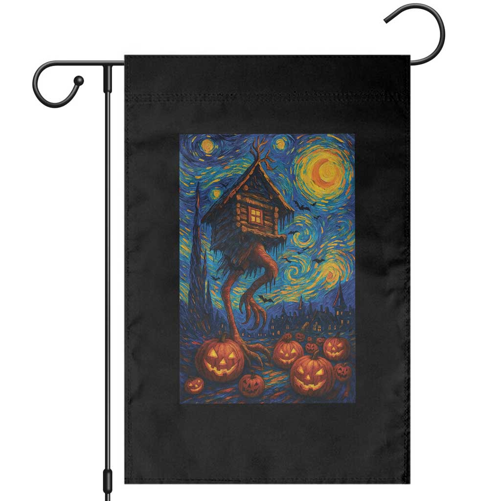Baba Yaga House Garden Flag Starry Night Van Gogh Slavic Folklore Russia Fairy Tale - Wonder Print Shop