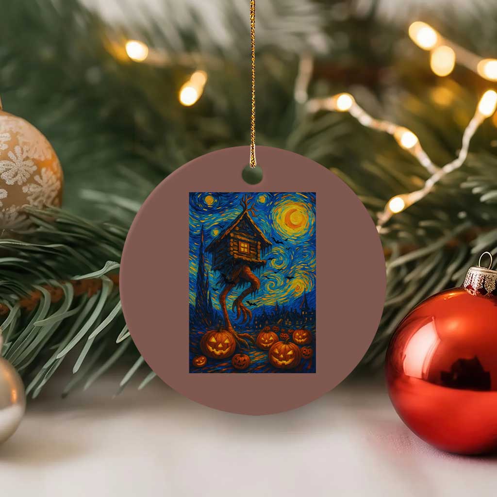 Baba Yaga House Ceramic Ornament Starry Night Van Gogh Slavic Folklore Russia Fairy Tale - Wonder Print Shop