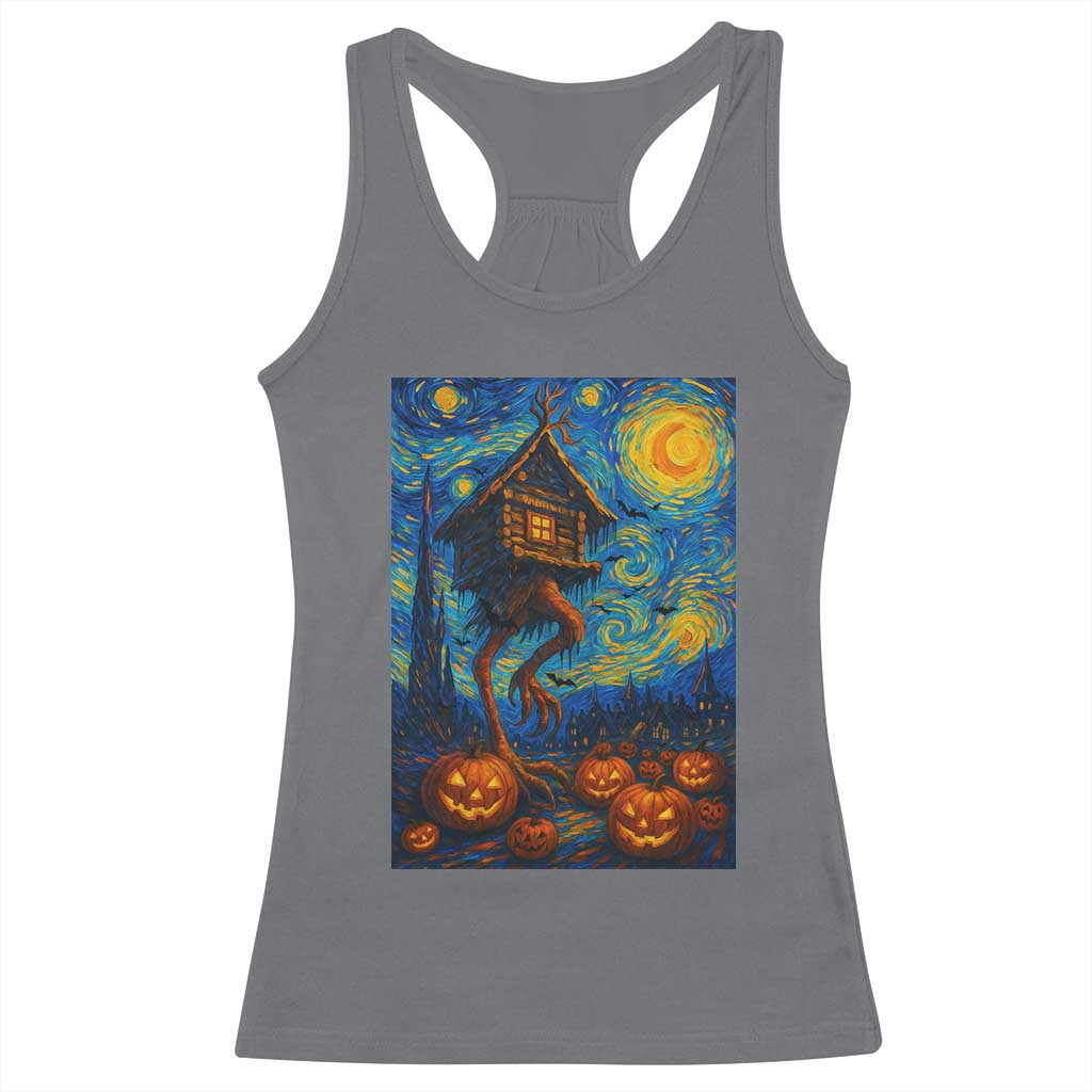 Baba Yaga House Racerback Tank Top Starry Night Van Gogh Slavic Folklore Russia Fairy Tale - Wonder Print Shop