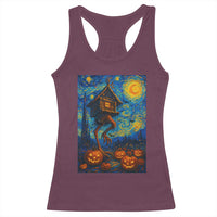 Baba Yaga House Racerback Tank Top Starry Night Van Gogh Slavic Folklore Russia Fairy Tale - Wonder Print Shop