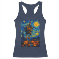 Baba Yaga House Racerback Tank Top Starry Night Van Gogh Slavic Folklore Russia Fairy Tale - Wonder Print Shop