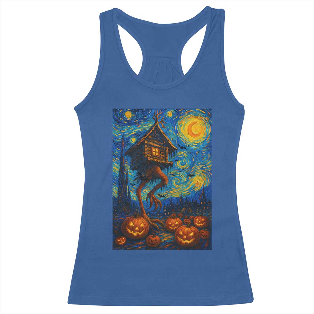 Baba Yaga House Racerback Tank Top Starry Night Van Gogh Slavic Folklore Russia Fairy Tale - Wonder Print Shop