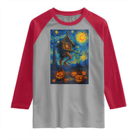 Baba Yaga House Raglan Shirt Starry Night Van Gogh Slavic Folklore Russia Fairy Tale - Wonder Print Shop