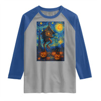 Baba Yaga House Raglan Shirt Starry Night Van Gogh Slavic Folklore Russia Fairy Tale - Wonder Print Shop