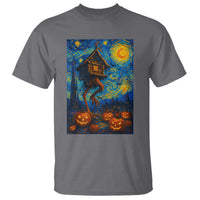 Baba Yaga House T Shirt Starry Night Van Gogh Slavic Folklore Russia Fairy Tale - Wonder Print Shop