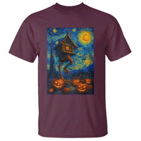 Baba Yaga House T Shirt Starry Night Van Gogh Slavic Folklore Russia Fairy Tale - Wonder Print Shop