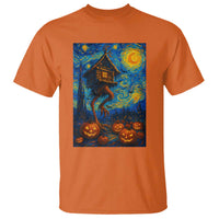 Baba Yaga House T Shirt Starry Night Van Gogh Slavic Folklore Russia Fairy Tale - Wonder Print Shop