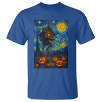 Baba Yaga House T Shirt Starry Night Van Gogh Slavic Folklore Russia Fairy Tale - Wonder Print Shop