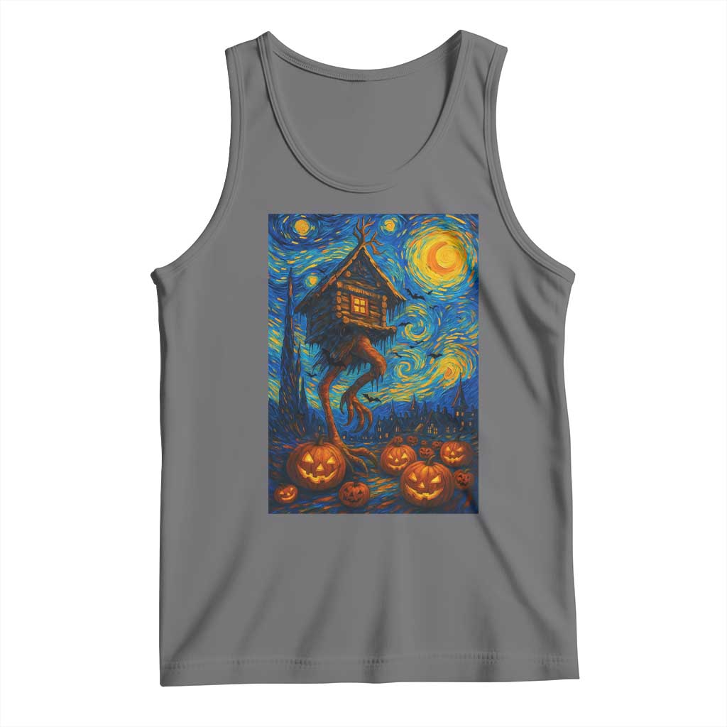Baba Yaga House Tank Top Starry Night Van Gogh Slavic Folklore Russia Fairy Tale - Wonder Print Shop