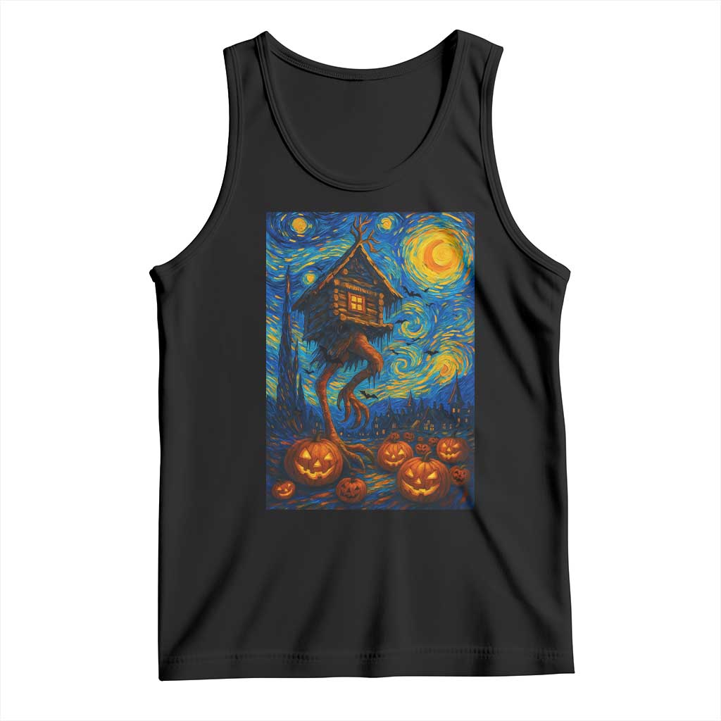Baba Yaga House Tank Top Starry Night Van Gogh Slavic Folklore Russia Fairy Tale - Wonder Print Shop