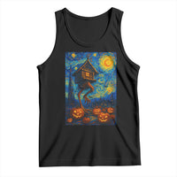 Baba Yaga House Tank Top Starry Night Van Gogh Slavic Folklore Russia Fairy Tale - Wonder Print Shop