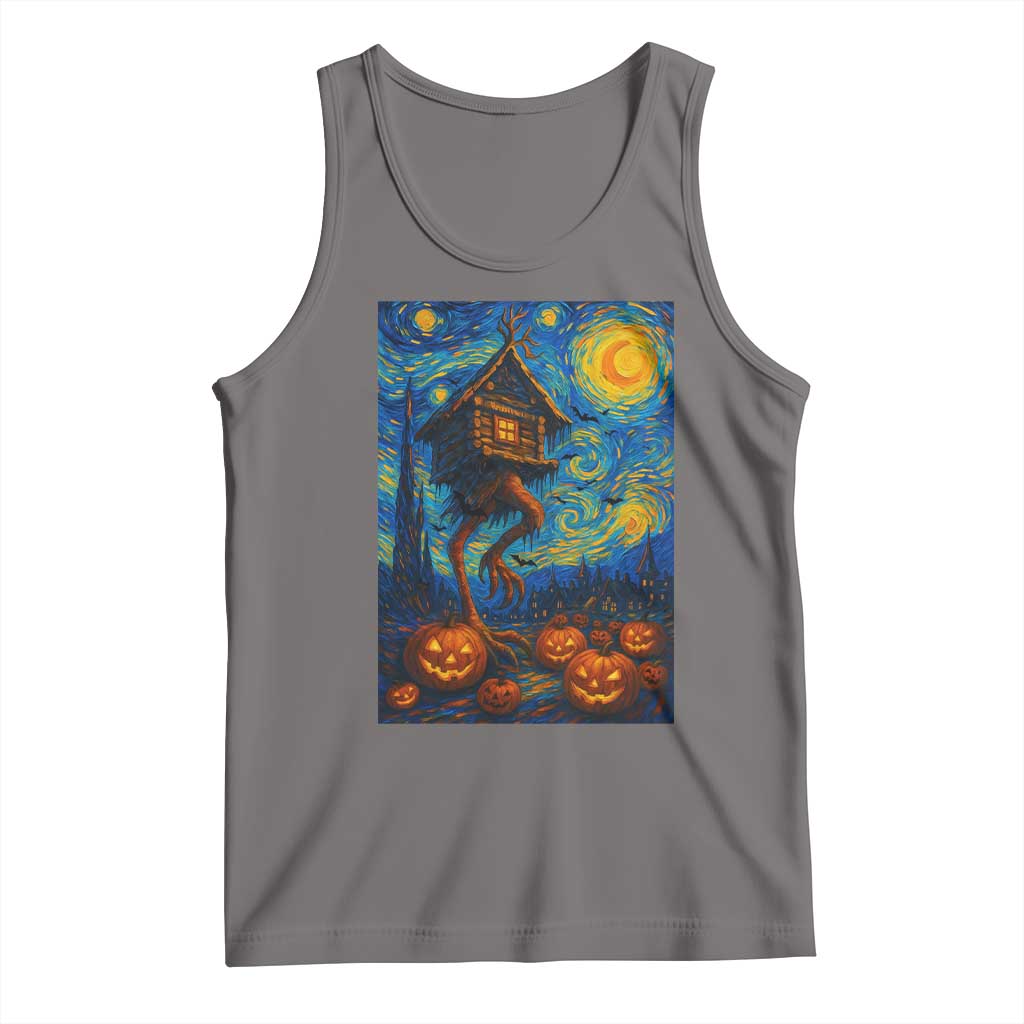 Baba Yaga House Tank Top Starry Night Van Gogh Slavic Folklore Russia Fairy Tale - Wonder Print Shop