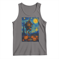 Baba Yaga House Tank Top Starry Night Van Gogh Slavic Folklore Russia Fairy Tale - Wonder Print Shop
