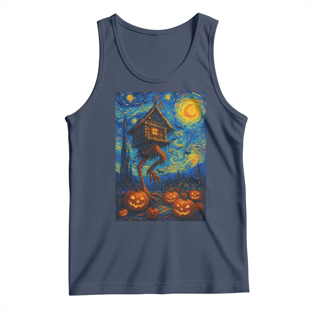 Baba Yaga House Tank Top Starry Night Van Gogh Slavic Folklore Russia Fairy Tale - Wonder Print Shop