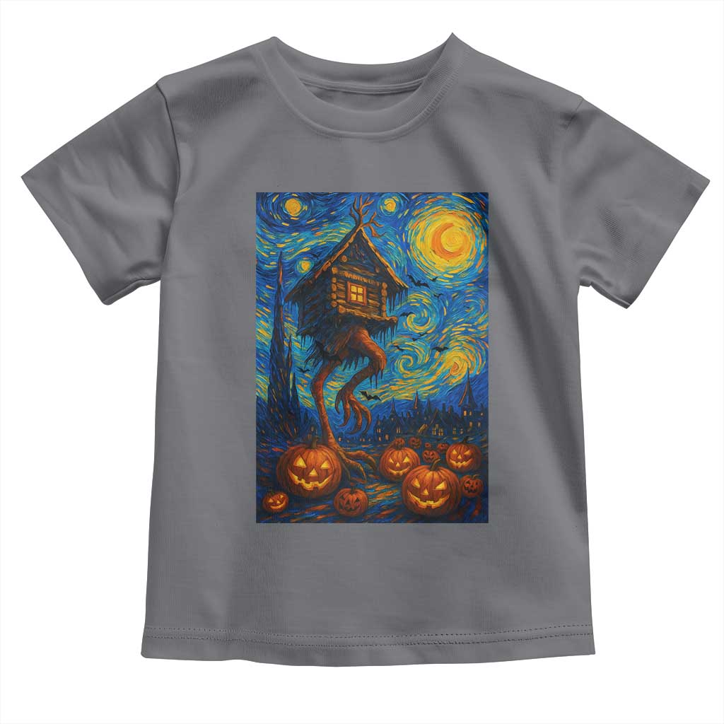 Baba Yaga House Toddler T Shirt Starry Night Van Gogh Slavic Folklore Russia Fairy Tale - Wonder Print Shop