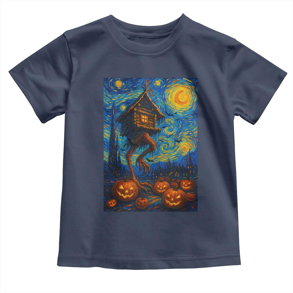 Baba Yaga House Toddler T Shirt Starry Night Van Gogh Slavic Folklore Russia Fairy Tale - Wonder Print Shop