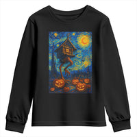 Baba Yaga House Youth Sweatshirt Starry Night Van Gogh Slavic Folklore Russia Fairy Tale - Wonder Print Shop