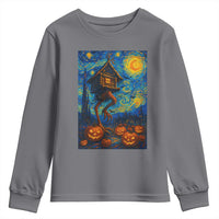 Baba Yaga House Youth Sweatshirt Starry Night Van Gogh Slavic Folklore Russia Fairy Tale - Wonder Print Shop