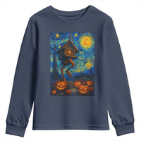 Baba Yaga House Youth Sweatshirt Starry Night Van Gogh Slavic Folklore Russia Fairy Tale - Wonder Print Shop