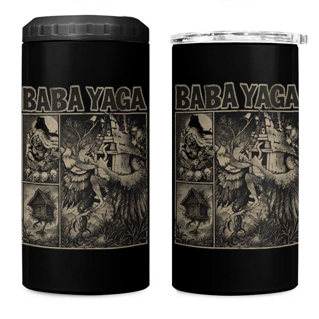 Baba Yaga House 4 in 1 Can Cooler Tumbler Slavic Folklore Russia Fairy Tale Horror Fans - Wonder Print Shop