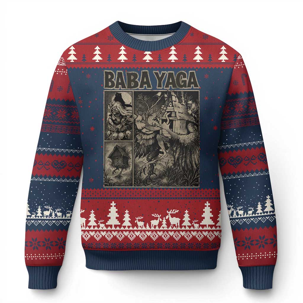 Baba Yaga House Ugly Christmas Sweater Slavic Folklore Russia Fairy Tale Horror Fans - Wonder Print Shop