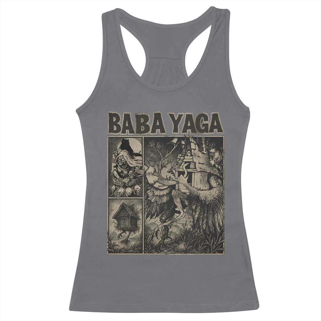 Baba Yaga House Racerback Tank Top Slavic Folklore Russia Fairy Tale Horror Fans - Wonder Print Shop