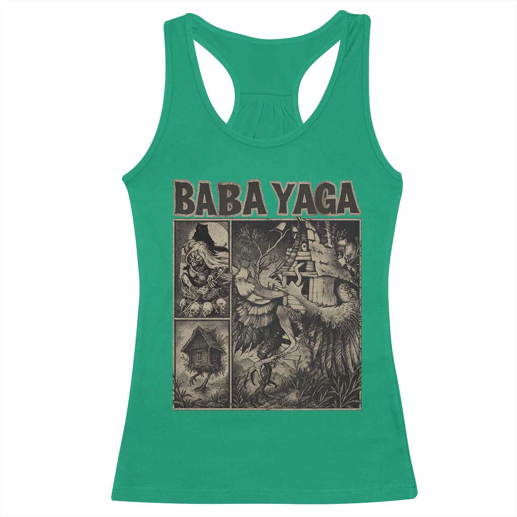 Baba Yaga House Racerback Tank Top Slavic Folklore Russia Fairy Tale Horror Fans - Wonder Print Shop