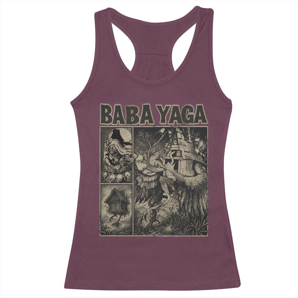 Baba Yaga House Racerback Tank Top Slavic Folklore Russia Fairy Tale Horror Fans - Wonder Print Shop