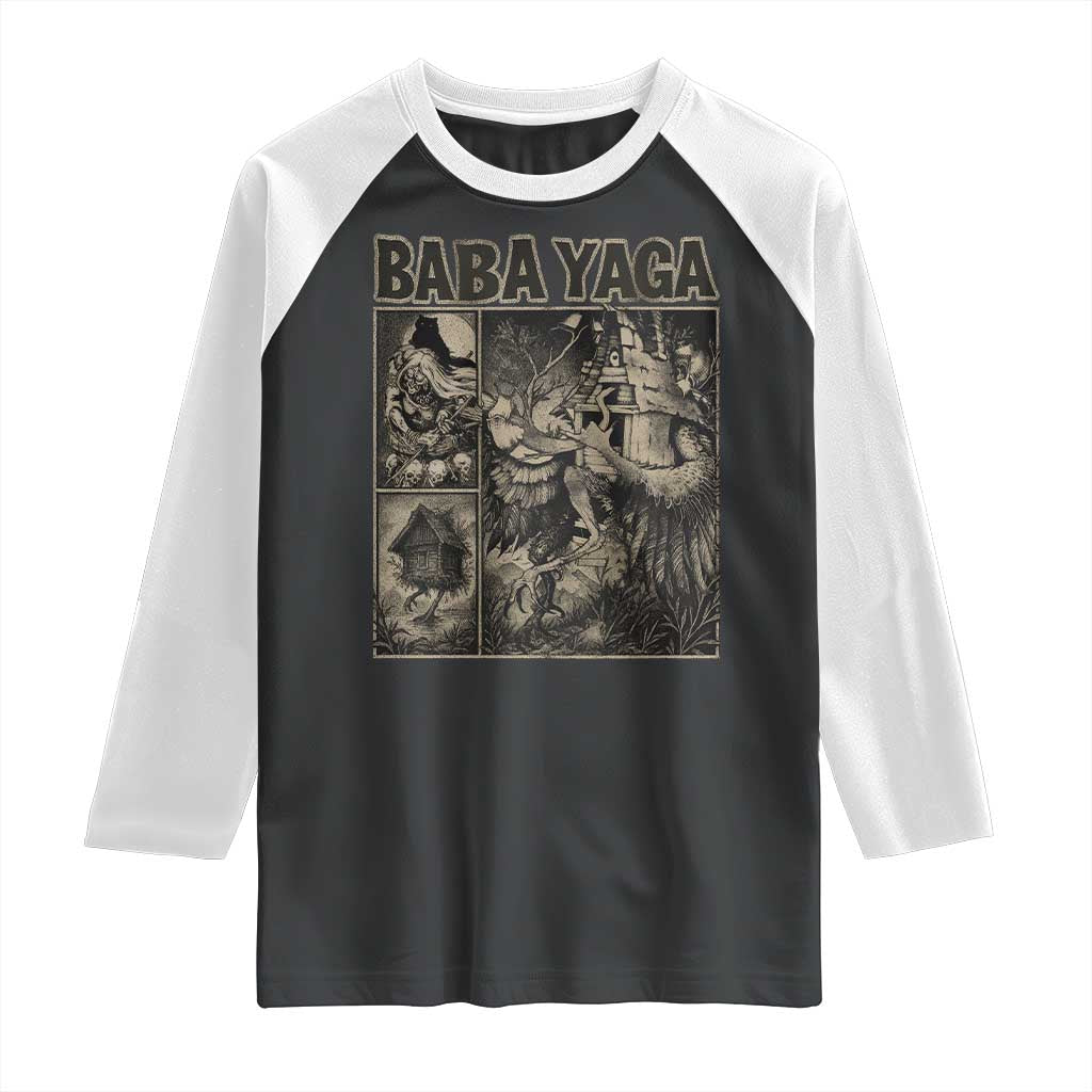 Baba Yaga House Raglan Shirt Slavic Folklore Russia Fairy Tale Horror Fans - Wonder Print Shop