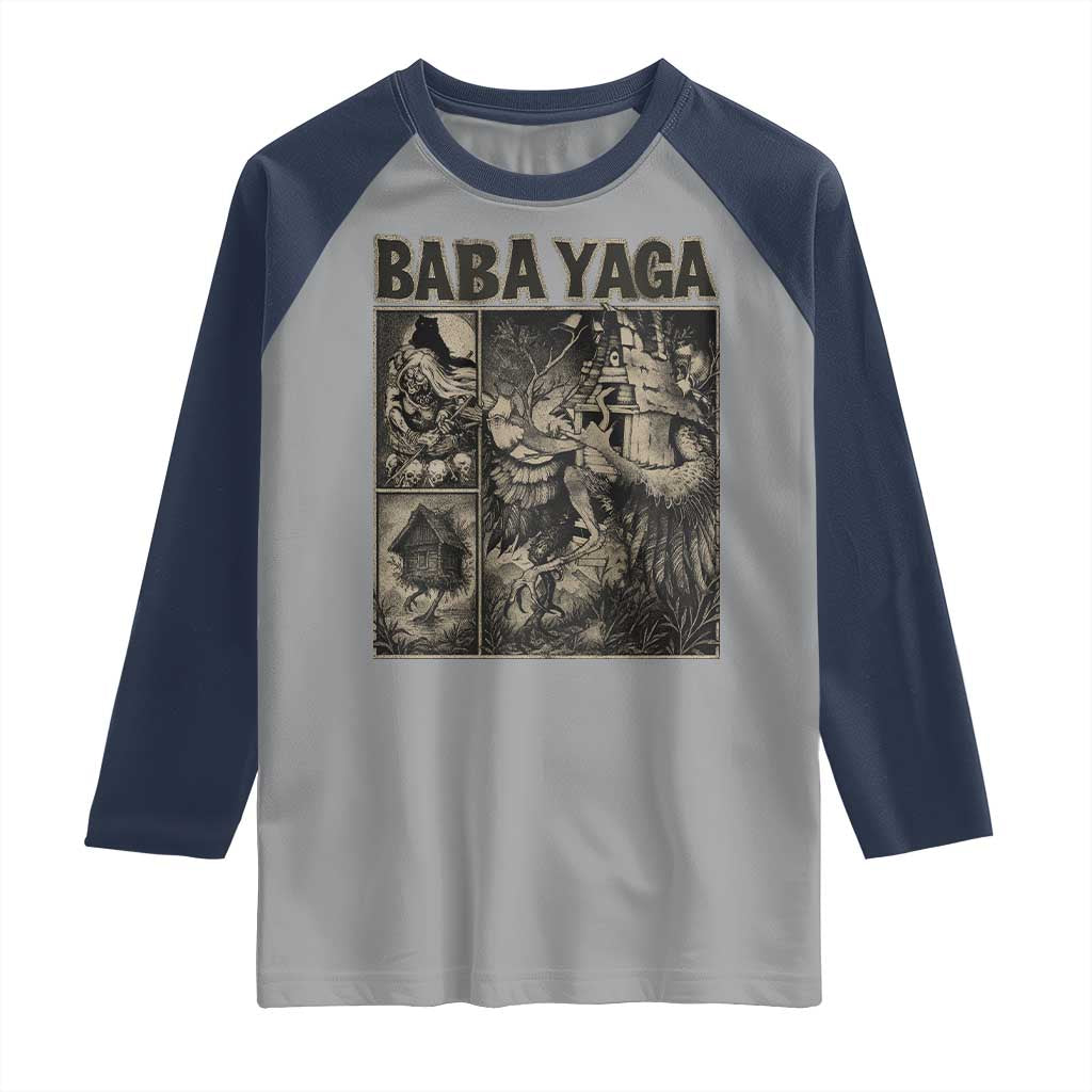 Baba Yaga House Raglan Shirt Slavic Folklore Russia Fairy Tale Horror Fans - Wonder Print Shop