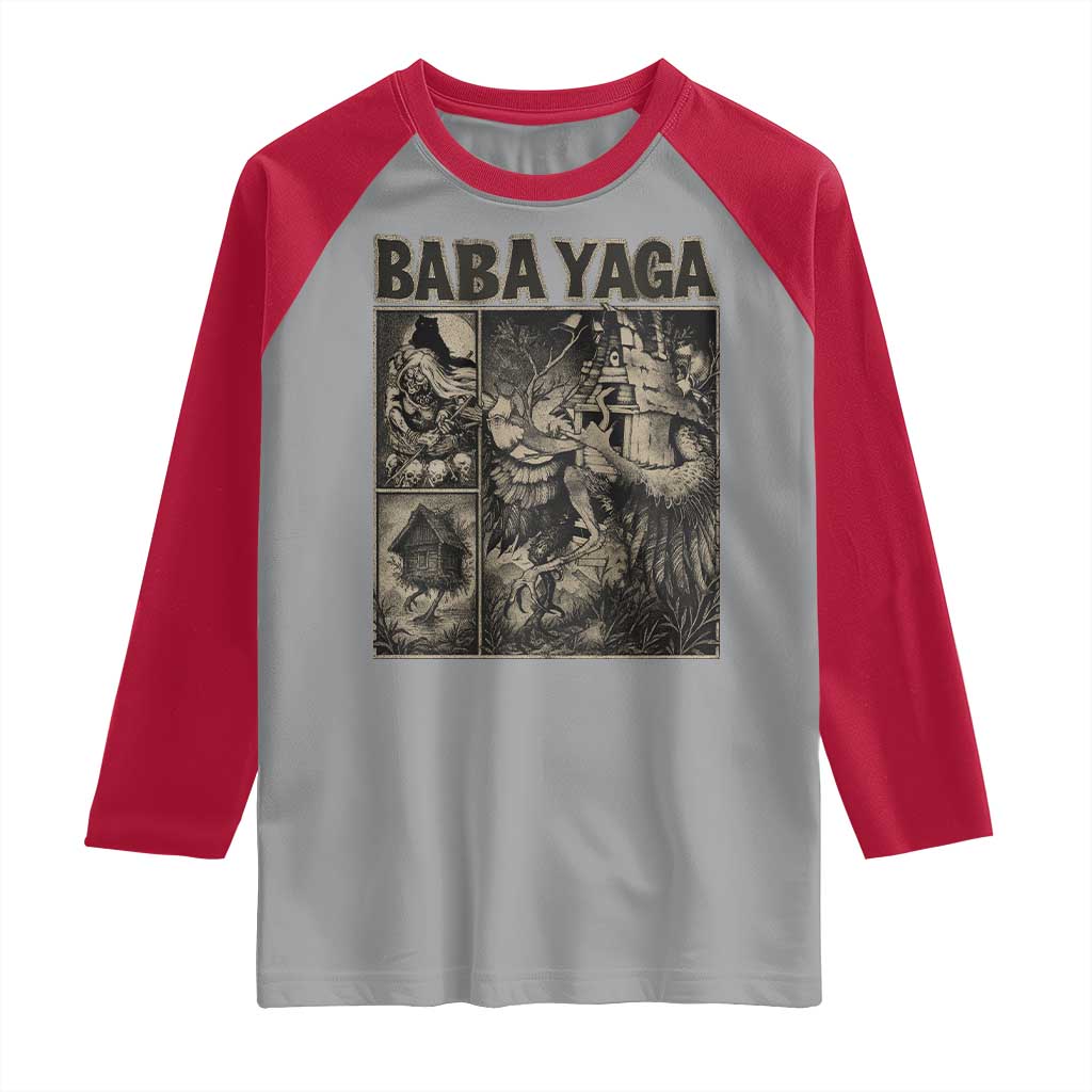 Baba Yaga House Raglan Shirt Slavic Folklore Russia Fairy Tale Horror Fans - Wonder Print Shop