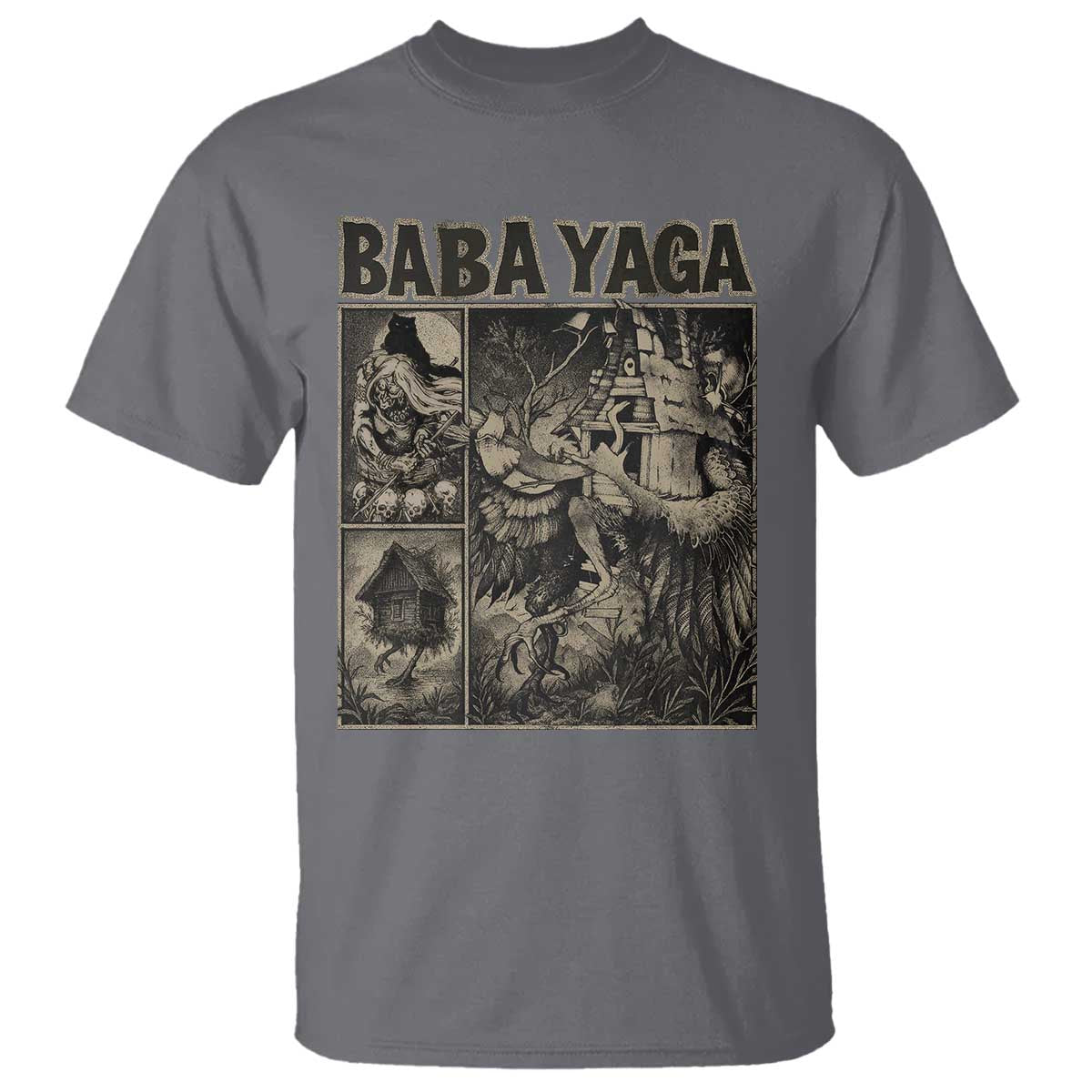 Baba Yaga House T Shirt Slavic Folklore Russia Fairy Tale Horror Fans - Wonder Print Shop