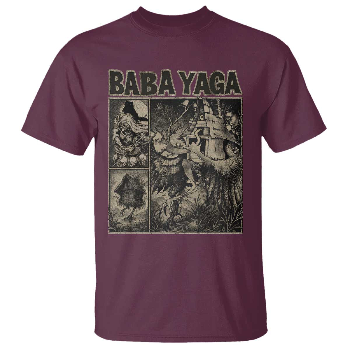 Baba Yaga House T Shirt Slavic Folklore Russia Fairy Tale Horror Fans - Wonder Print Shop