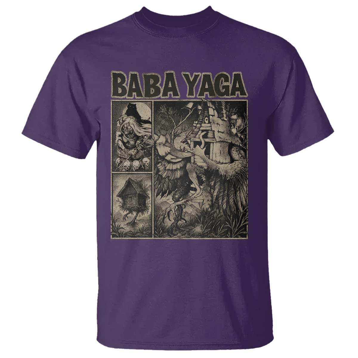 Baba Yaga House T Shirt Slavic Folklore Russia Fairy Tale Horror Fans - Wonder Print Shop