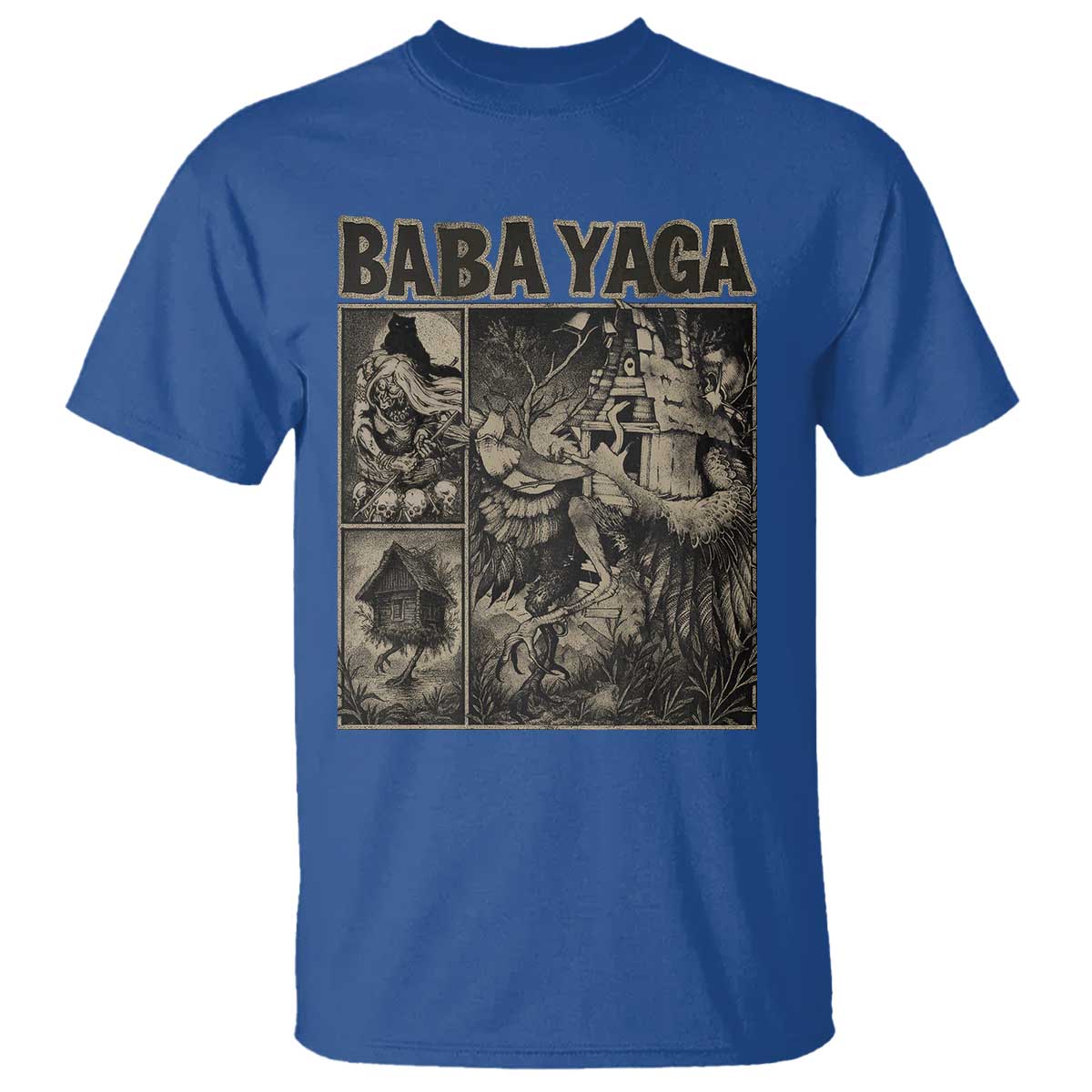 Baba Yaga House T Shirt Slavic Folklore Russia Fairy Tale Horror Fans - Wonder Print Shop