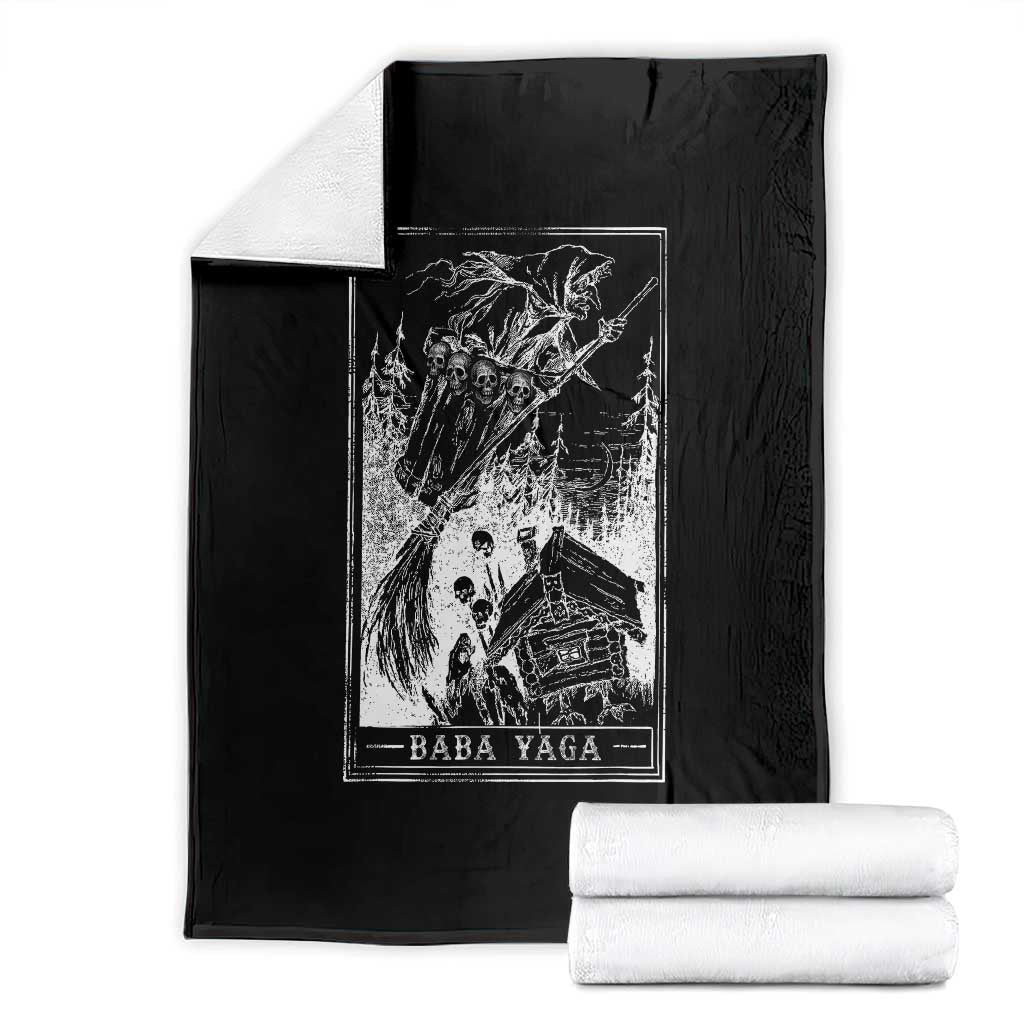Baba Yaga House Tarot Card Throw Blanket Botanical Slavic Folklore Pagan Witchy - Wonder Print Shop
