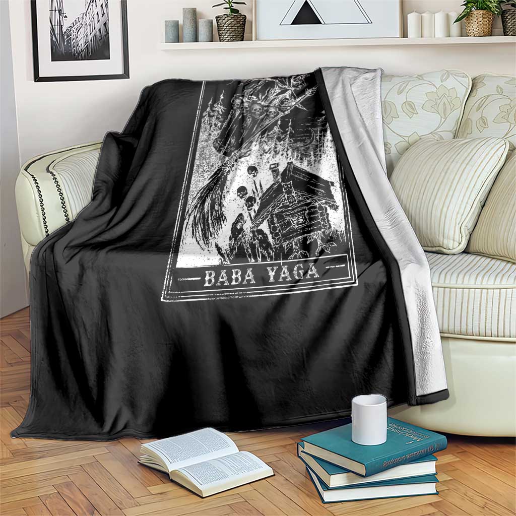 Baba Yaga House Tarot Card Throw Blanket Botanical Slavic Folklore Pagan Witchy - Wonder Print Shop