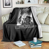 Baba Yaga House Tarot Card Throw Blanket Botanical Slavic Folklore Pagan Witchy - Wonder Print Shop