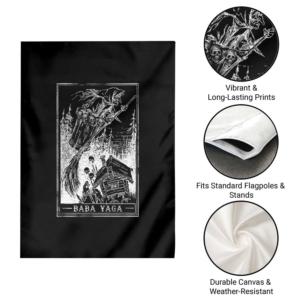 Baba Yaga House Tarot Card Garden Flag Botanical Slavic Folklore Pagan Witchy - Wonder Print Shop